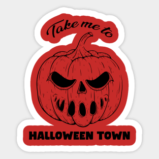 Halloween Town University Pumpkin Sticker